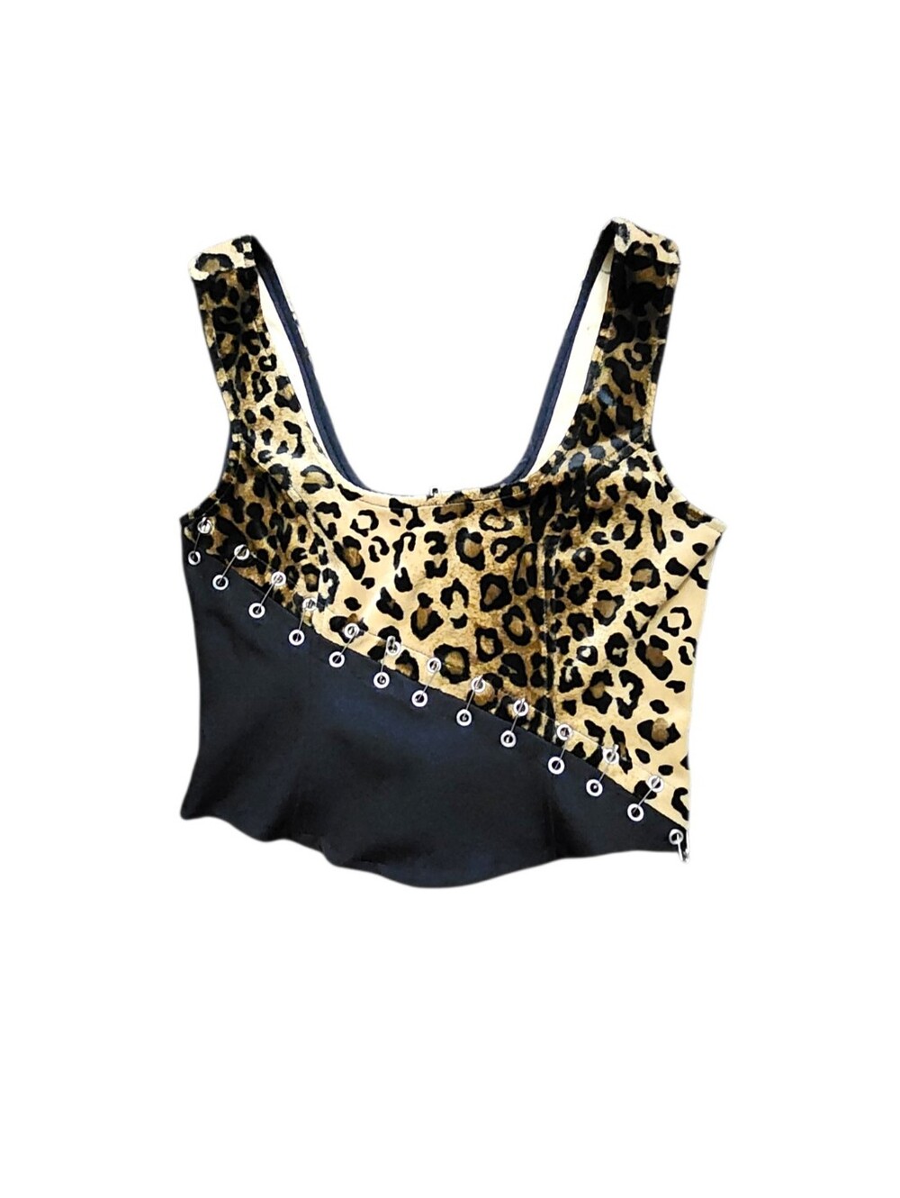 Vintage Lip Service Fur Punk Top Size Large